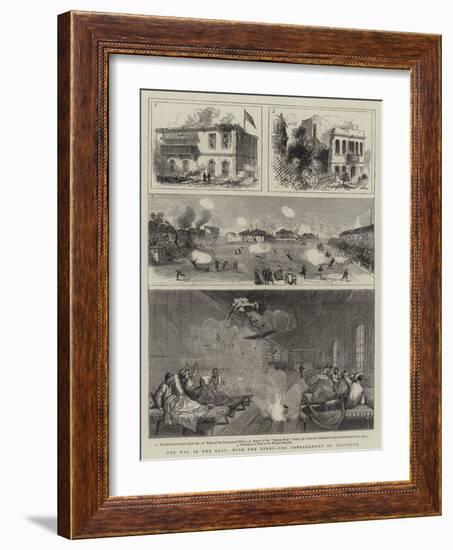 The War in the East, with the Turks, the Bombardment of Rustchuk-null-Framed Giclee Print