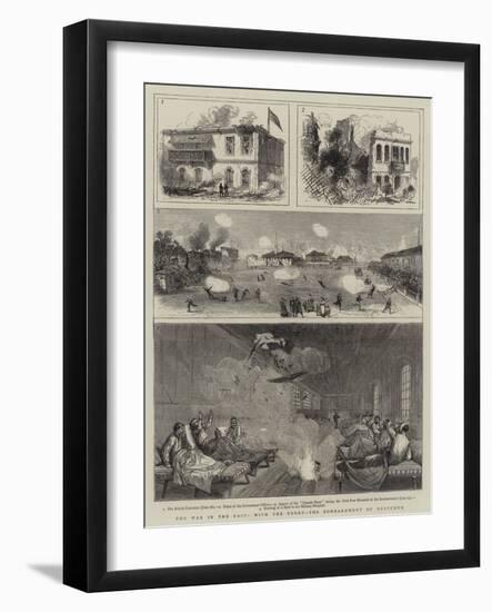 The War in the East, with the Turks, the Bombardment of Rustchuk-null-Framed Giclee Print