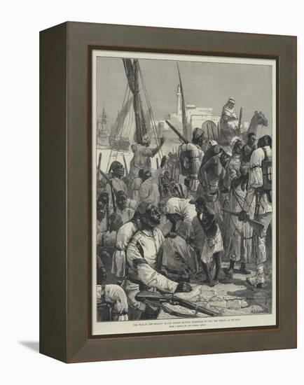 The War in the Soudan, Black Troops Leaving Massowah to Join the Forces at Souakim-William Heysham Overend-Framed Premier Image Canvas