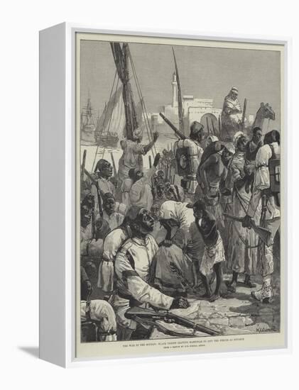 The War in the Soudan, Black Troops Leaving Massowah to Join the Forces at Souakim-William Heysham Overend-Framed Premier Image Canvas