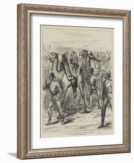 The War in the Soudan, Camel Artillery on the Way to the Front-null-Framed Giclee Print