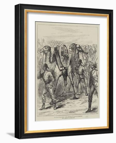 The War in the Soudan, Camel Artillery on the Way to the Front-null-Framed Giclee Print