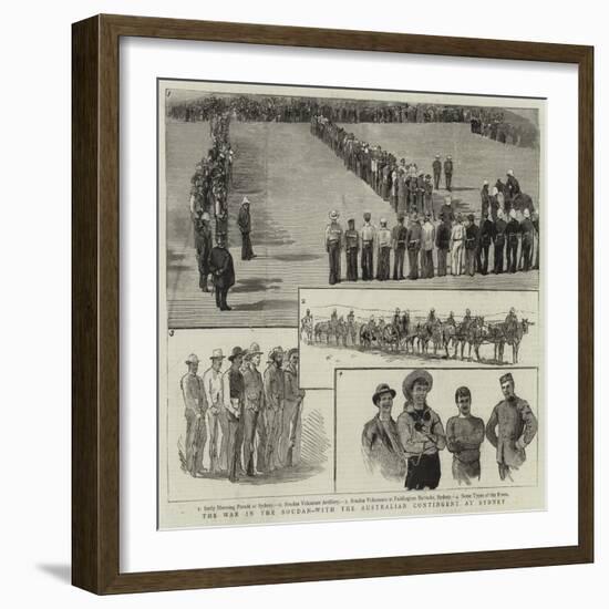 The War in the Soudan, with the Australian Contingent at Sydney-null-Framed Giclee Print