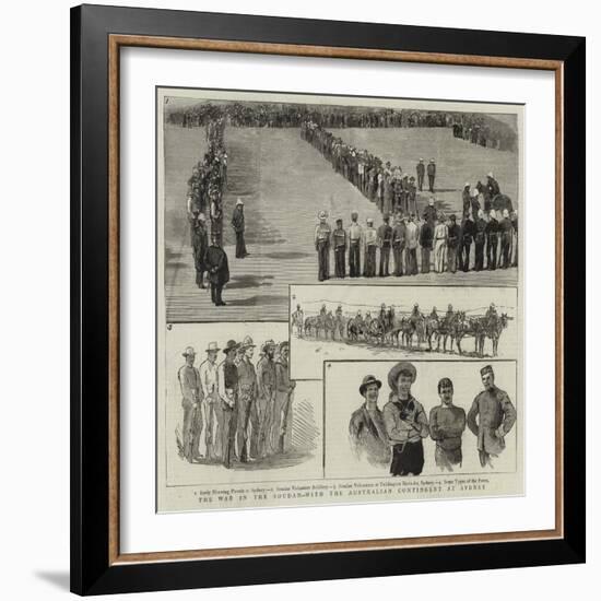 The War in the Soudan, with the Australian Contingent at Sydney-null-Framed Giclee Print