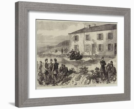 The War, Interview Between the Emperor Napoleon and Count Bismarck at Donchery, Near Sedan-null-Framed Giclee Print