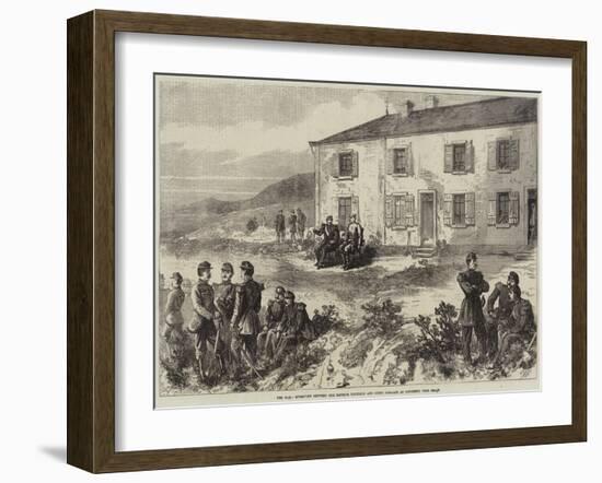 The War, Interview Between the Emperor Napoleon and Count Bismarck at Donchery, Near Sedan-null-Framed Giclee Print