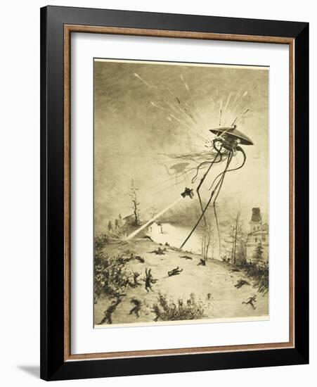 The War of the Worlds, a Martian Fighting-Machine is Destroyed by a Hit from a Shell-Henrique Alvim Corr?a-Framed Photographic Print