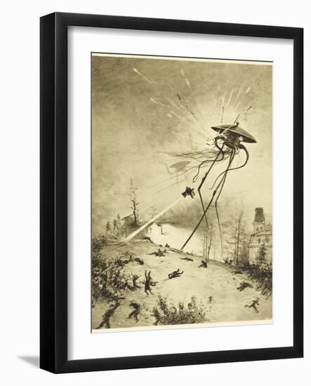 The War of the Worlds, a Martian Fighting-Machine is Destroyed by a Hit from a Shell-Henrique Alvim Corr?a-Framed Photographic Print