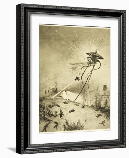 The War of the Worlds, a Martian Fighting-Machine is Destroyed by a Hit from a Shell-Henrique Alvim Corr?a-Framed Photographic Print