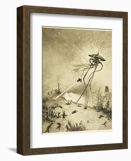 The War of the Worlds, a Martian Fighting-Machine is Destroyed by a Hit from a Shell-Henrique Alvim Corr?a-Framed Photographic Print