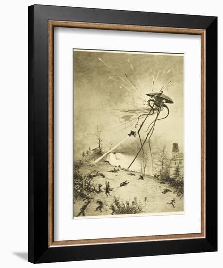 The War of the Worlds, a Martian Fighting-Machine is Destroyed by a Hit from a Shell-Henrique Alvim Corr?a-Framed Photographic Print