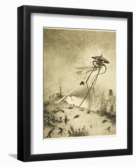 The War of the Worlds, a Martian Fighting-Machine is Destroyed by a Hit from a Shell-Henrique Alvim Corr?a-Framed Photographic Print