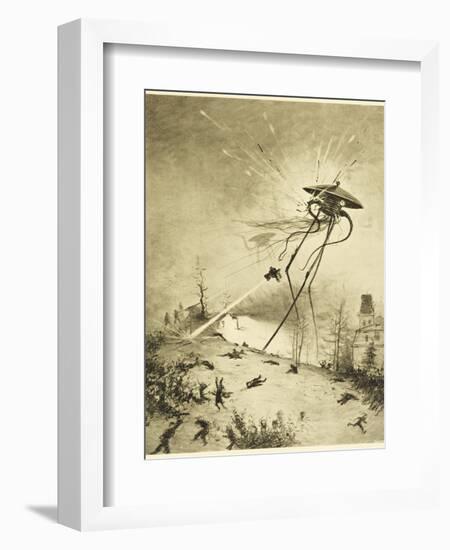 The War of the Worlds, a Martian Fighting-Machine is Destroyed by a Hit from a Shell-Henrique Alvim Corr?a-Framed Photographic Print