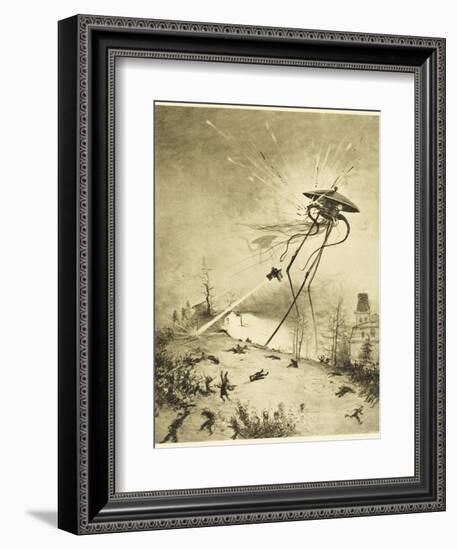 The War of the Worlds, a Martian Fighting-Machine is Destroyed by a Hit from a Shell-Henrique Alvim Corr?a-Framed Photographic Print