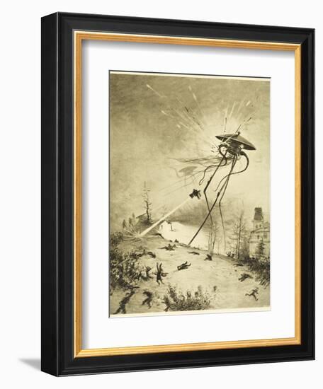 The War of the Worlds, a Martian Fighting-Machine is Destroyed by a Hit from a Shell-Henrique Alvim Corr?a-Framed Photographic Print