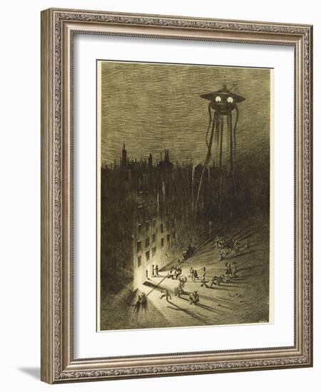 The War of the Worlds, a Martian Machine Contemplates the Drunken Crowd-Henrique Alvim Corr?a-Framed Photographic Print