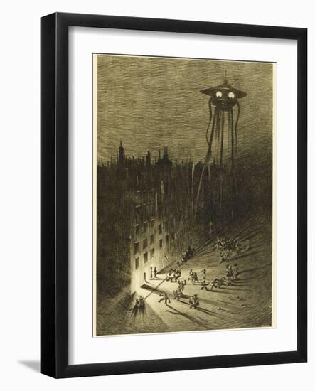 The War of the Worlds, a Martian Machine Contemplates the Drunken Crowd-Henrique Alvim Corr?a-Framed Photographic Print