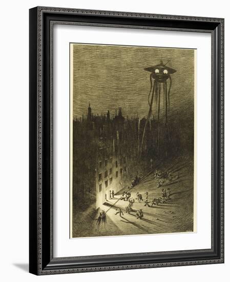 The War of the Worlds, a Martian Machine Contemplates the Drunken Crowd-Henrique Alvim Corr?a-Framed Photographic Print