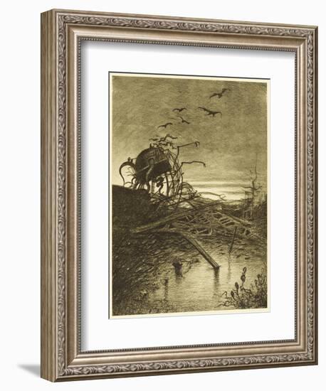 The War of the Worlds a Wrecked Martian Handling- Machine-Henrique Alvim Corr?a-Framed Art Print