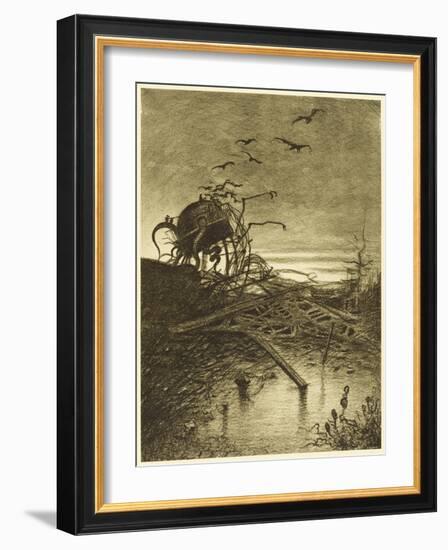 The War of the Worlds a Wrecked Martian Handling- Machine-Henrique Alvim Corr?a-Framed Art Print