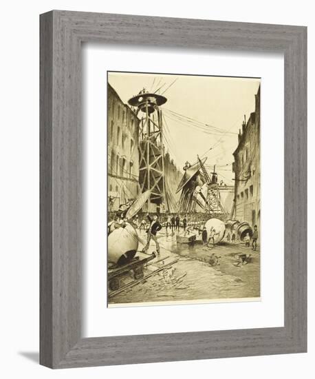The War of the Worlds, after the Death of the Martian Invaders Londoners Examine Their Machines-Henrique Alvim Corr?a-Framed Photographic Print