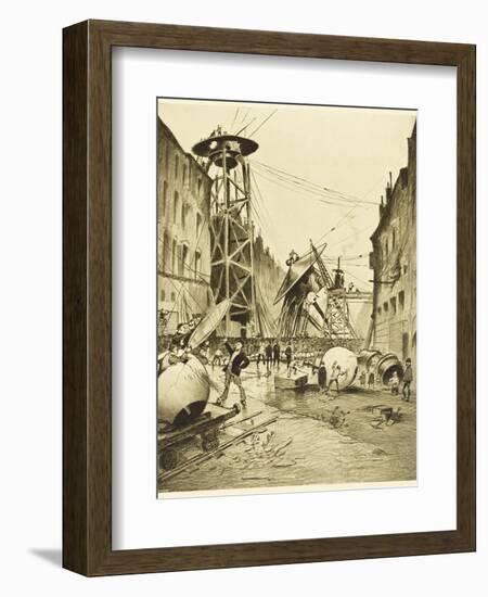 The War of the Worlds, after the Death of the Martian Invaders Londoners Examine Their Machines-Henrique Alvim Corr?a-Framed Photographic Print