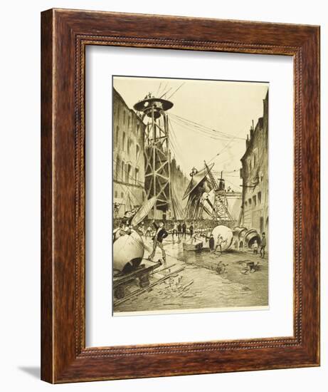 The War of the Worlds, after the Death of the Martian Invaders Londoners Examine Their Machines-Henrique Alvim Corr?a-Framed Photographic Print