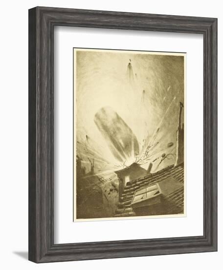 The War of the Worlds, The Fall of the Fifth Martian Cylinder-Henrique Alvim Corr?a-Framed Art Print