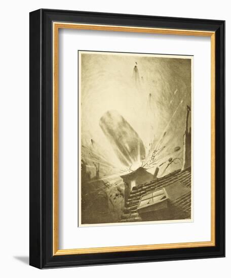 The War of the Worlds, The Fall of the Fifth Martian Cylinder-Henrique Alvim Corr?a-Framed Art Print