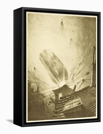 The War of the Worlds, The Fall of the Fifth Martian Cylinder-Henrique Alvim Corr?a-Framed Stretched Canvas