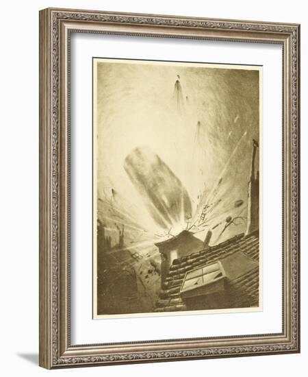 The War of the Worlds, The Fall of the Fifth Martian Cylinder-Henrique Alvim Corr?a-Framed Art Print