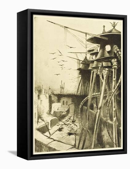 The War of the Worlds, The Fighting-Machines, Harmless Without Their Martian Crews-Henrique Alvim Corr?a-Framed Stretched Canvas