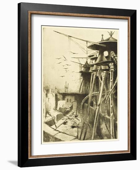 The War of the Worlds, The Fighting-Machines, Harmless Without Their Martian Crews-Henrique Alvim Corr?a-Framed Art Print