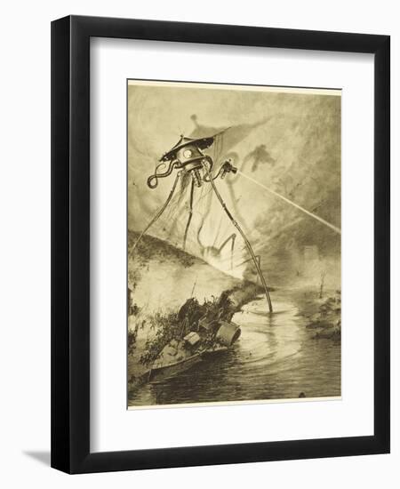 The War of the Worlds, The Martian Fighting-Machines in the Thames Valley-Henrique Alvim Corr?a-Framed Photographic Print