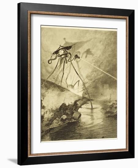 The War of the Worlds, The Martian Fighting-Machines in the Thames Valley-Henrique Alvim Corr?a-Framed Photographic Print