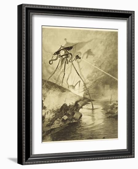 The War of the Worlds, The Martian Fighting-Machines in the Thames Valley-Henrique Alvim Corr?a-Framed Photographic Print