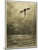 The War of the Worlds, The Martian Flying-Machine Over the English Channel-Henrique Alvim Corr?a-Mounted Art Print