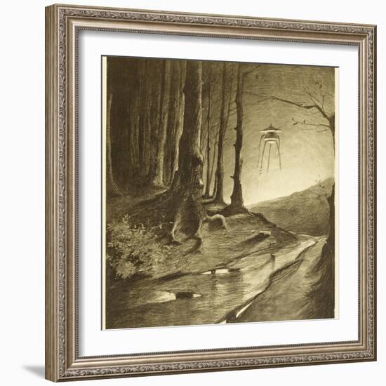 The War of the Worlds, The Martians are Seen to be Working by Night-Henrique Alvim Corr?a-Framed Photographic Print
