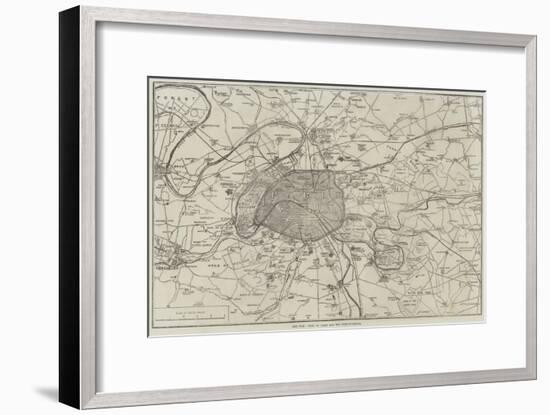 The War, Plan of Paris and the Fortifications-null-Framed Giclee Print