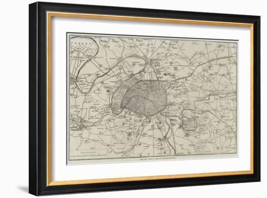 The War, Plan of Paris and the Fortifications-null-Framed Giclee Print