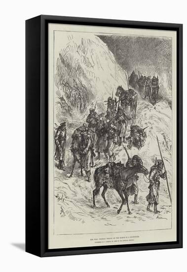 The War, Russian Troops on the March in a Snowstorm-Johann Nepomuk Schonberg-Framed Premier Image Canvas