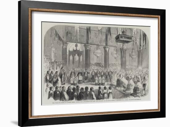 The War, Te Deum at Notre Dame, Paris, as a Thanksgiving for the Victory at Magenta-Felix Thorigny-Framed Giclee Print