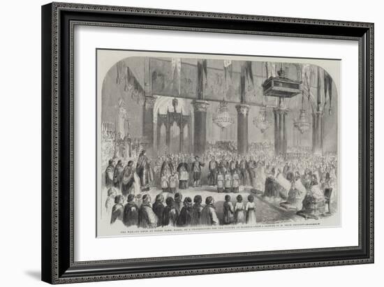 The War, Te Deum at Notre Dame, Paris, as a Thanksgiving for the Victory at Magenta-Felix Thorigny-Framed Giclee Print