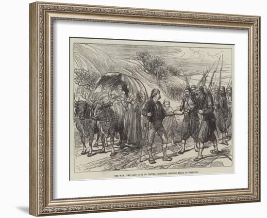 The War, the Last Days of Plevna, Soldiers Begging Bread of Peasants-Charles Robinson-Framed Giclee Print