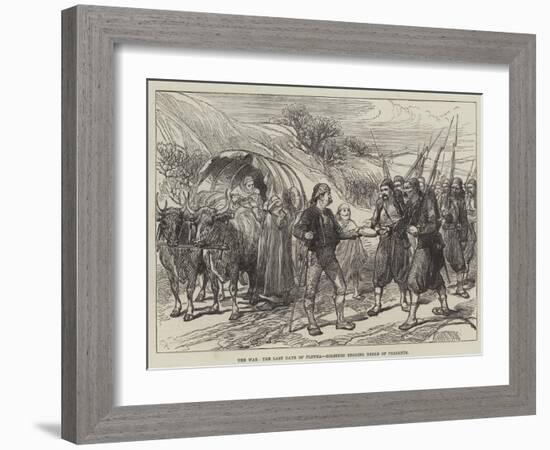 The War, the Last Days of Plevna, Soldiers Begging Bread of Peasants-Charles Robinson-Framed Giclee Print