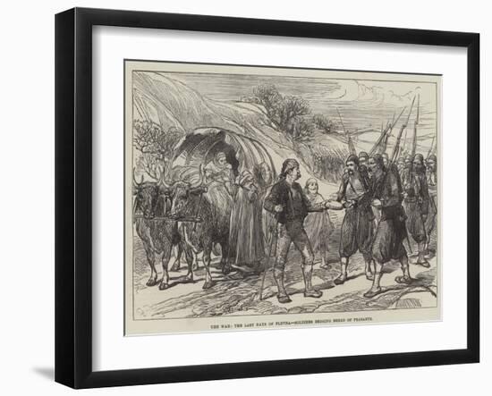 The War, the Last Days of Plevna, Soldiers Begging Bread of Peasants-Charles Robinson-Framed Giclee Print