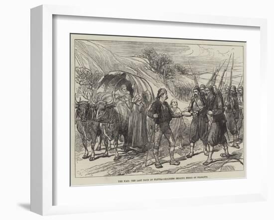 The War, the Last Days of Plevna, Soldiers Begging Bread of Peasants-Charles Robinson-Framed Giclee Print