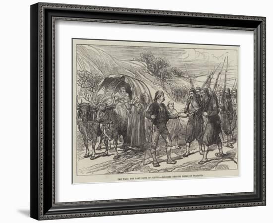 The War, the Last Days of Plevna, Soldiers Begging Bread of Peasants-Charles Robinson-Framed Giclee Print