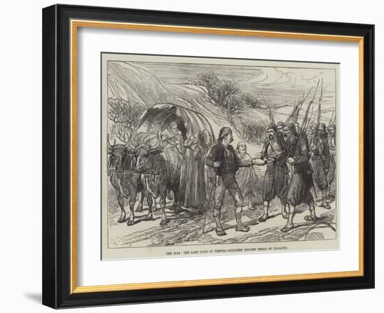 The War, the Last Days of Plevna, Soldiers Begging Bread of Peasants-Charles Robinson-Framed Giclee Print