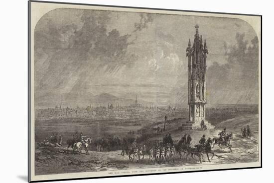 The War, Vienna, with the Monument of the Spinnerin Am Kreuz-null-Mounted Giclee Print